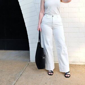 Universal Standard Carol High Rise Jeans in White, Size 6-8 (2XS)